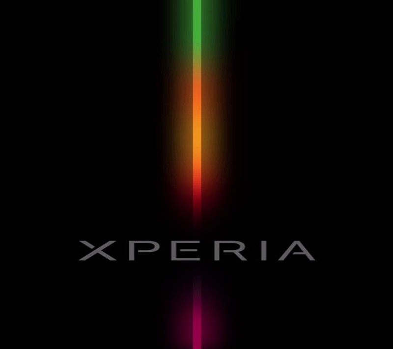 Черный фон с радужным светом и словом xperia (логотипы, марки, sprigamelvirus, xperia)