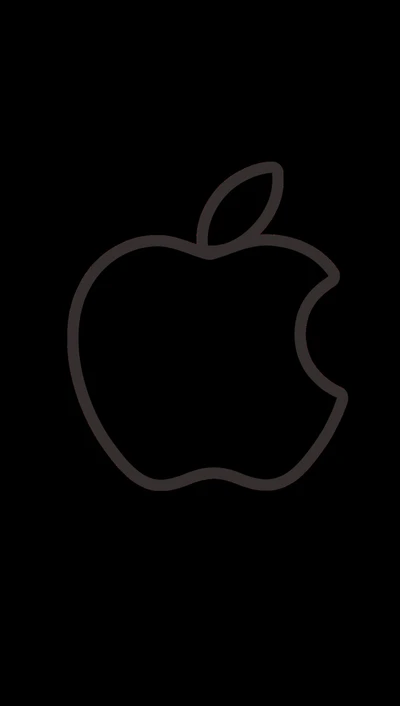 manzana, negro, logotipo