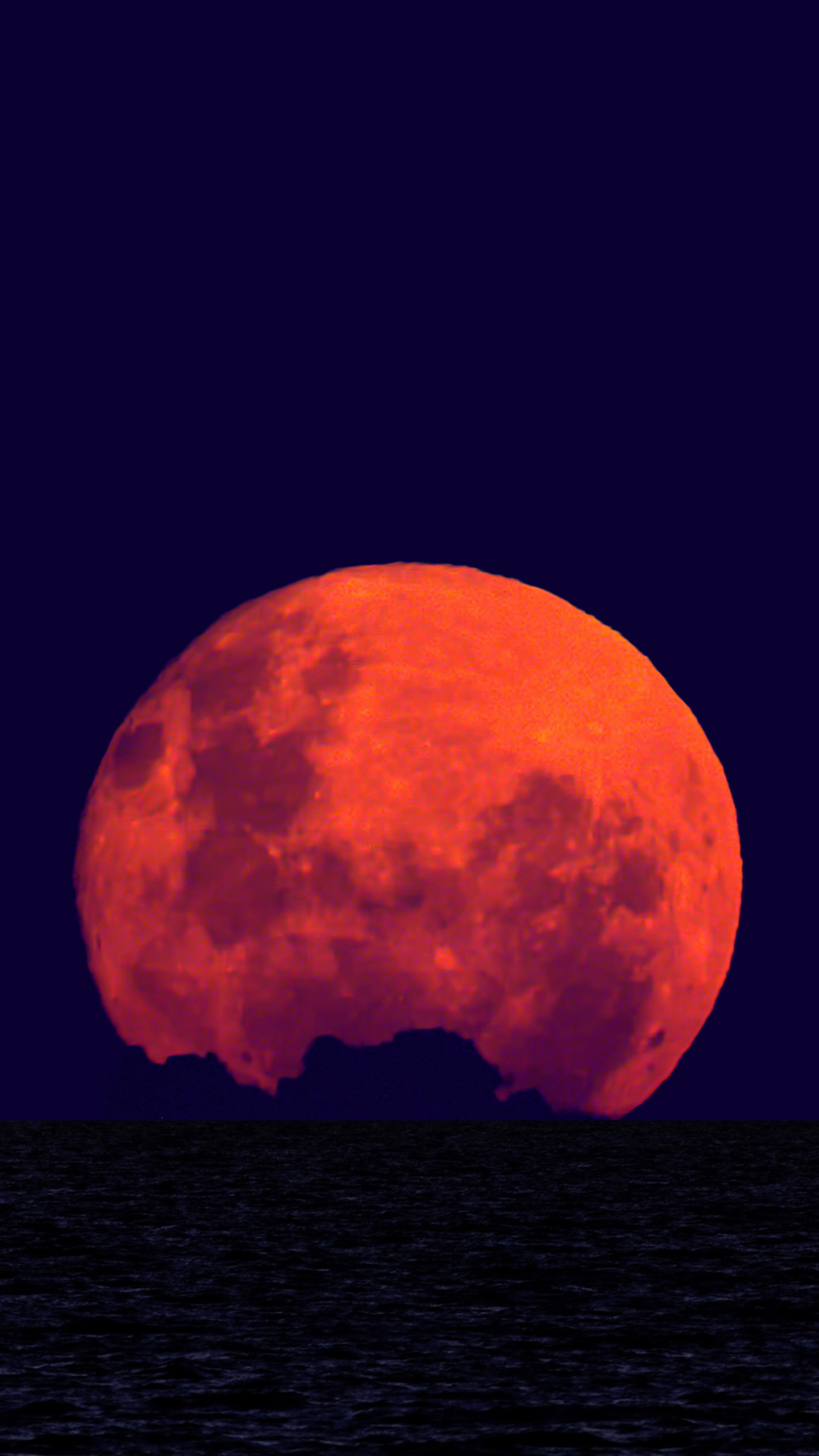 dark, moon, night, red Download Wallpaper