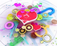 abstract, colorful, heart, love