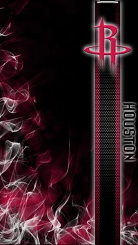 basketball, black, flames, houston, nba wallpaper