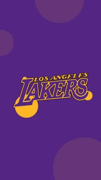 Los Angeles Lakers Logo auf lila Hintergrund