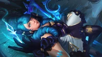 Verzaubernde Gwen aus League of Legends: Kunst in Bewegung