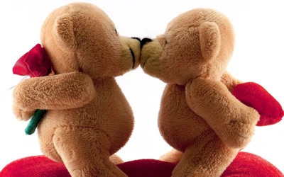 Kissing Teddy Bears: A Plush Expression of Love