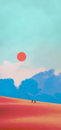 Serene Sunset Over Vibrant Dunes