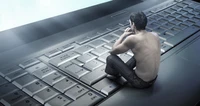 technology, electronic device, muscle, space bar, human wallpaper