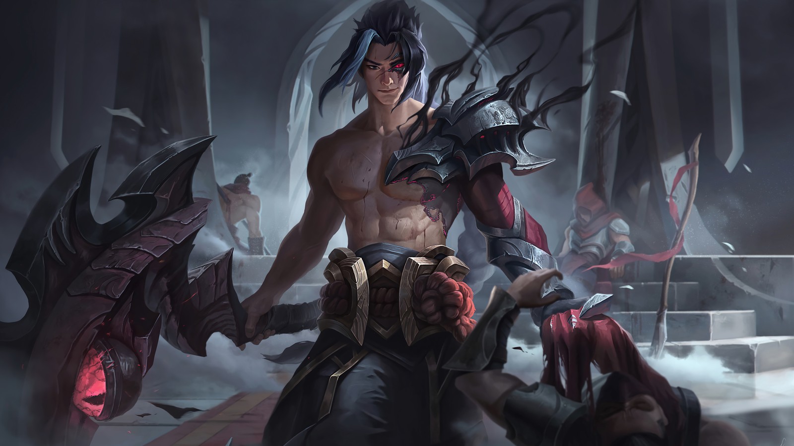 Скачать обои кейн, kayn, lol, видеоигра, league of legends