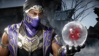 Дождь, держащий кровяной кристалл в Mortal Kombat 11