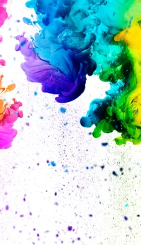 abstrait, couleurs, liquide, arc en ciel, éclaboussure