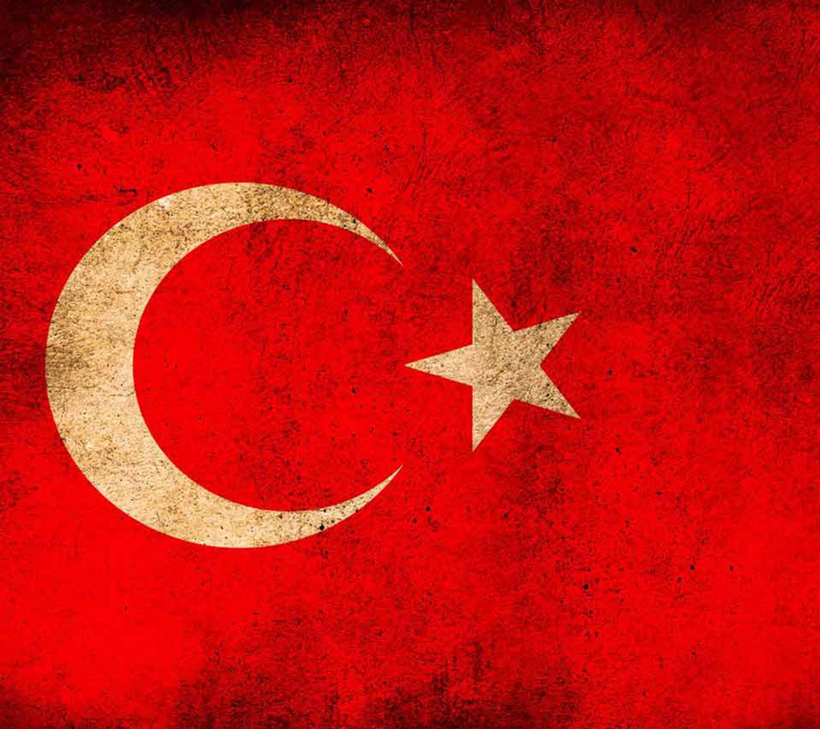 A grungy turkish flag with a star and crescent (awesome, flag, turkey)