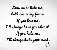 Love or Hate: Both Live on in My Heart and Mind