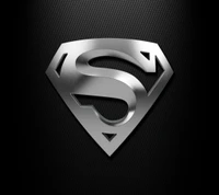 3D metallischer Buchstabe "S" Logo inspiriert vom Superman-Symbol