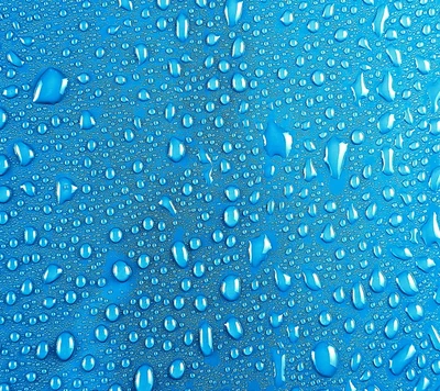 azul, gotas, água