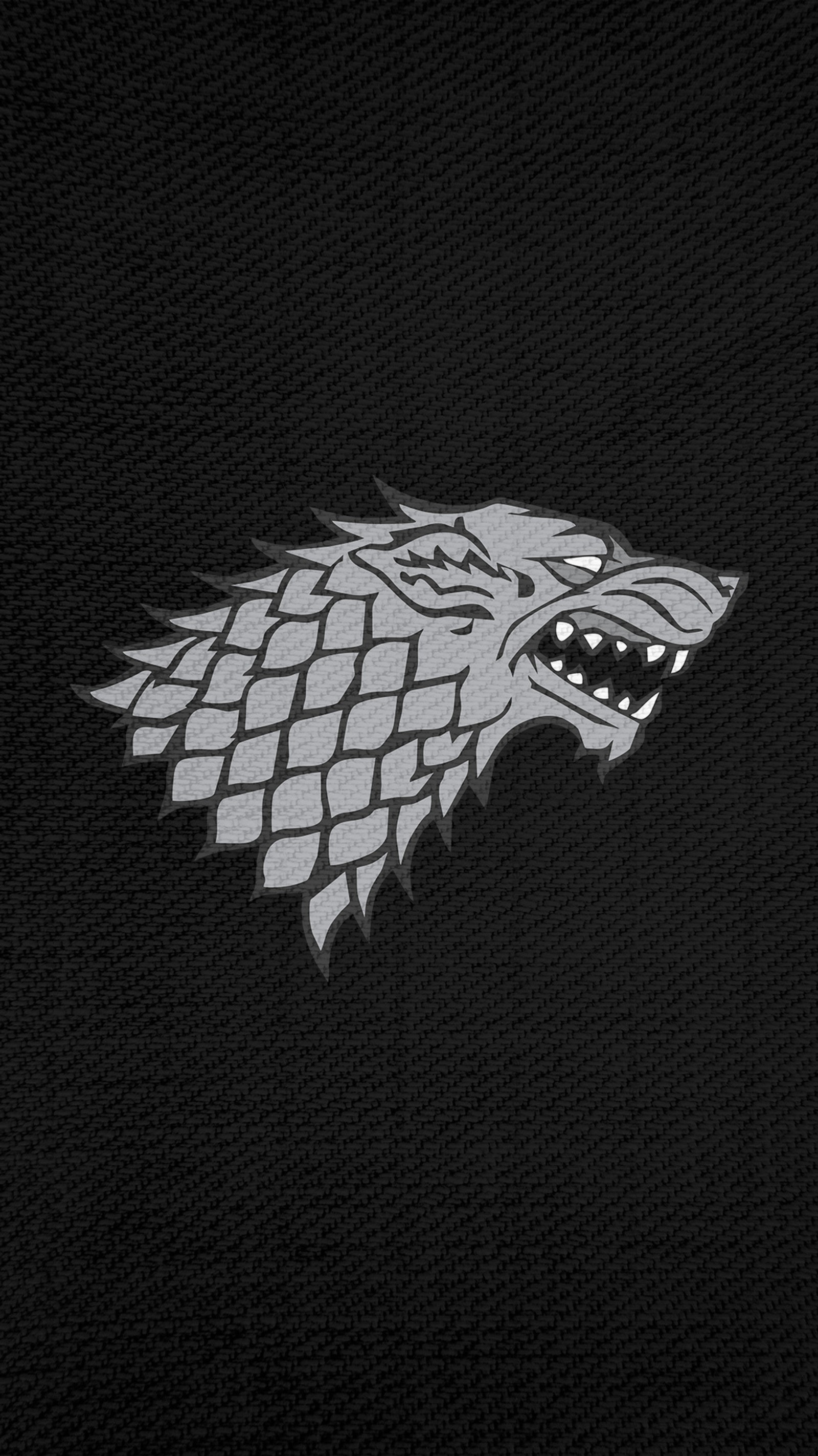 Uma foto em preto e branco de um estrito estrito estrito estrito estrito estrito estrito estrito (banner, lobo direwolf, game of thrones, casa stark)