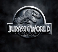 Logo de Jurassic World avec la silhouette emblématique du T-Rex