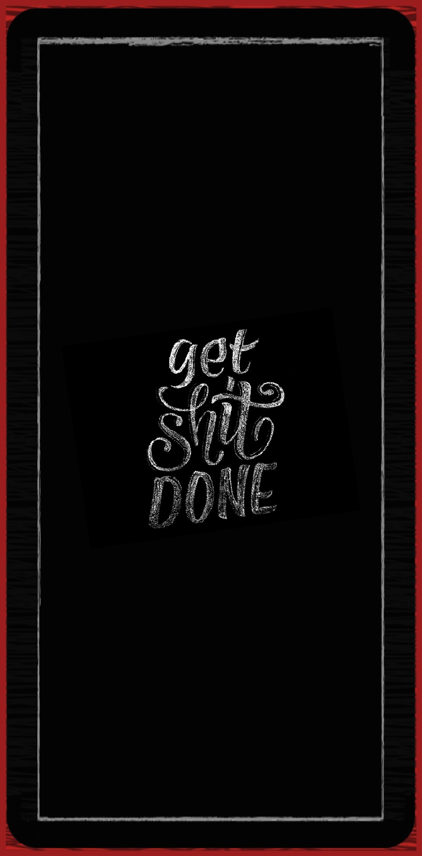 A close up of a chalkboard with a blackboard with a red border (black, chalk, cool, hustle, quote)