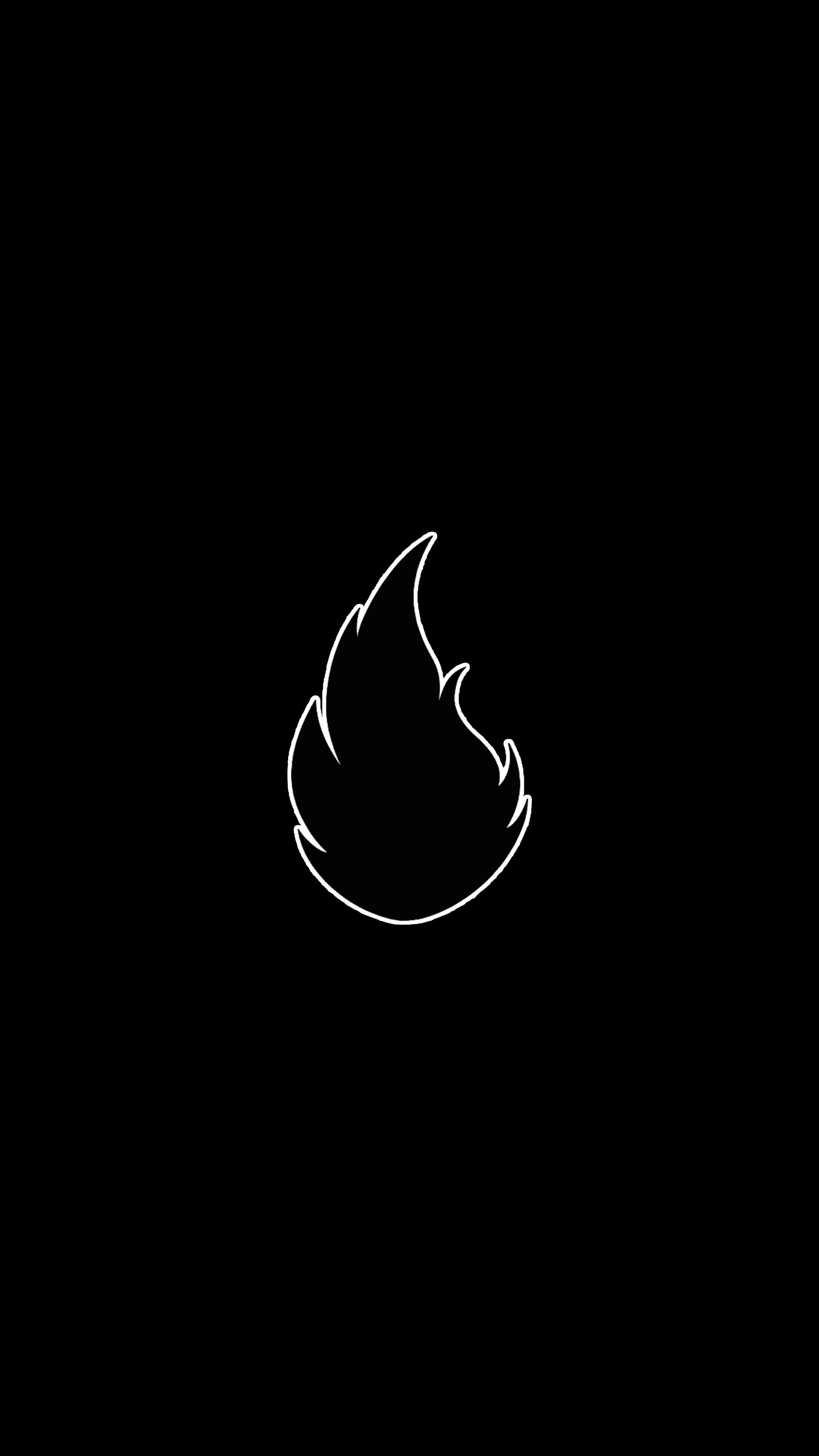 A close up of a black background with a white bird on it (amoled, black, fire, minimal, wallpaper)