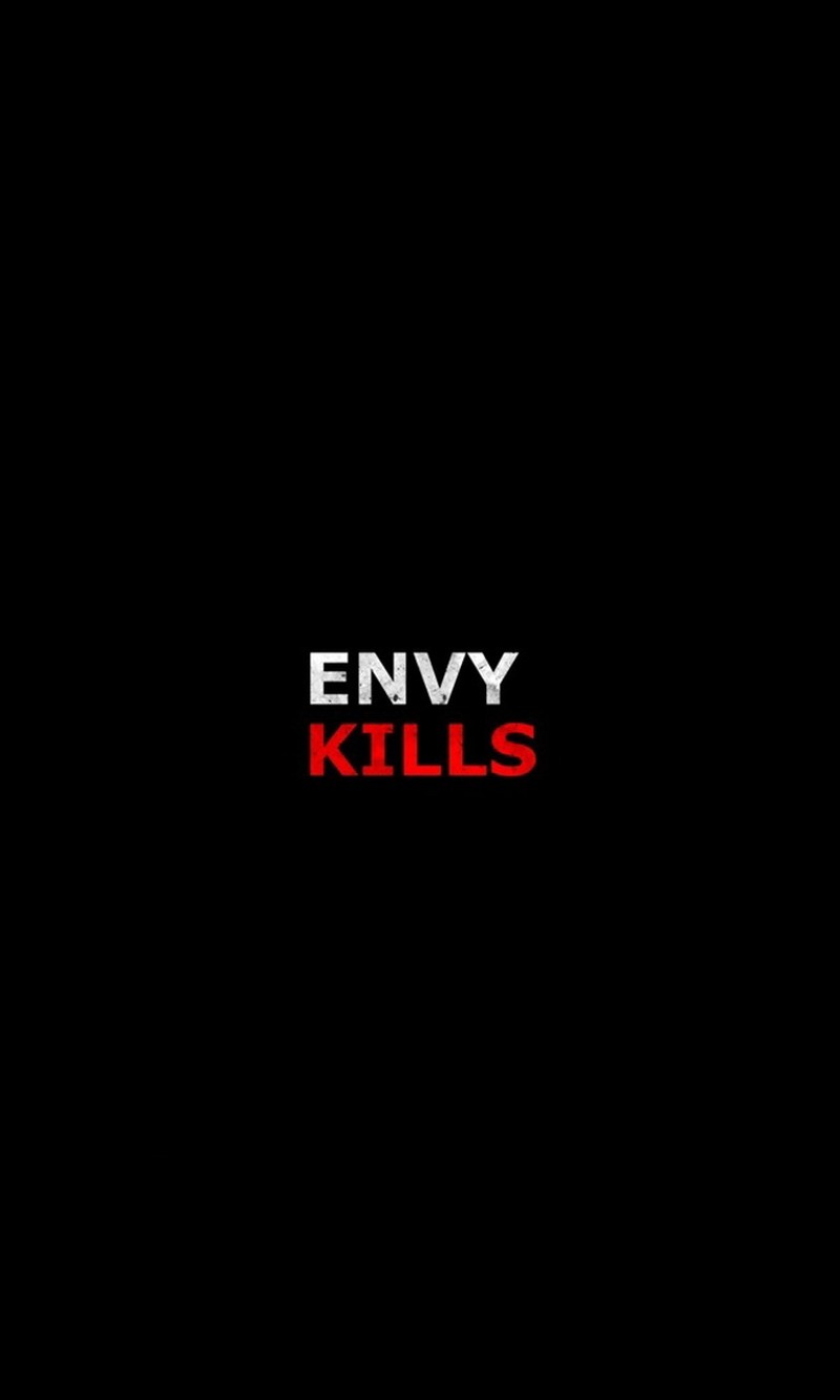 Крупный план черного фона с красным и белым текстом (фон, words text envy kills)