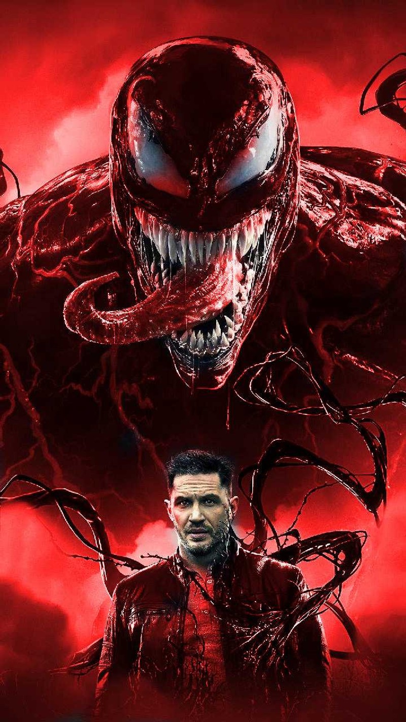 Постер с мужчиной с жутким лицом и лицом демона (эдди, eddie, carnage)