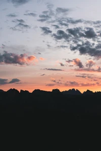 sunset, cloud, horizon, afterglow, dusk