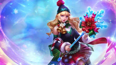 одета, рождественский карнаваль, кожа, mobile legends, bang bang