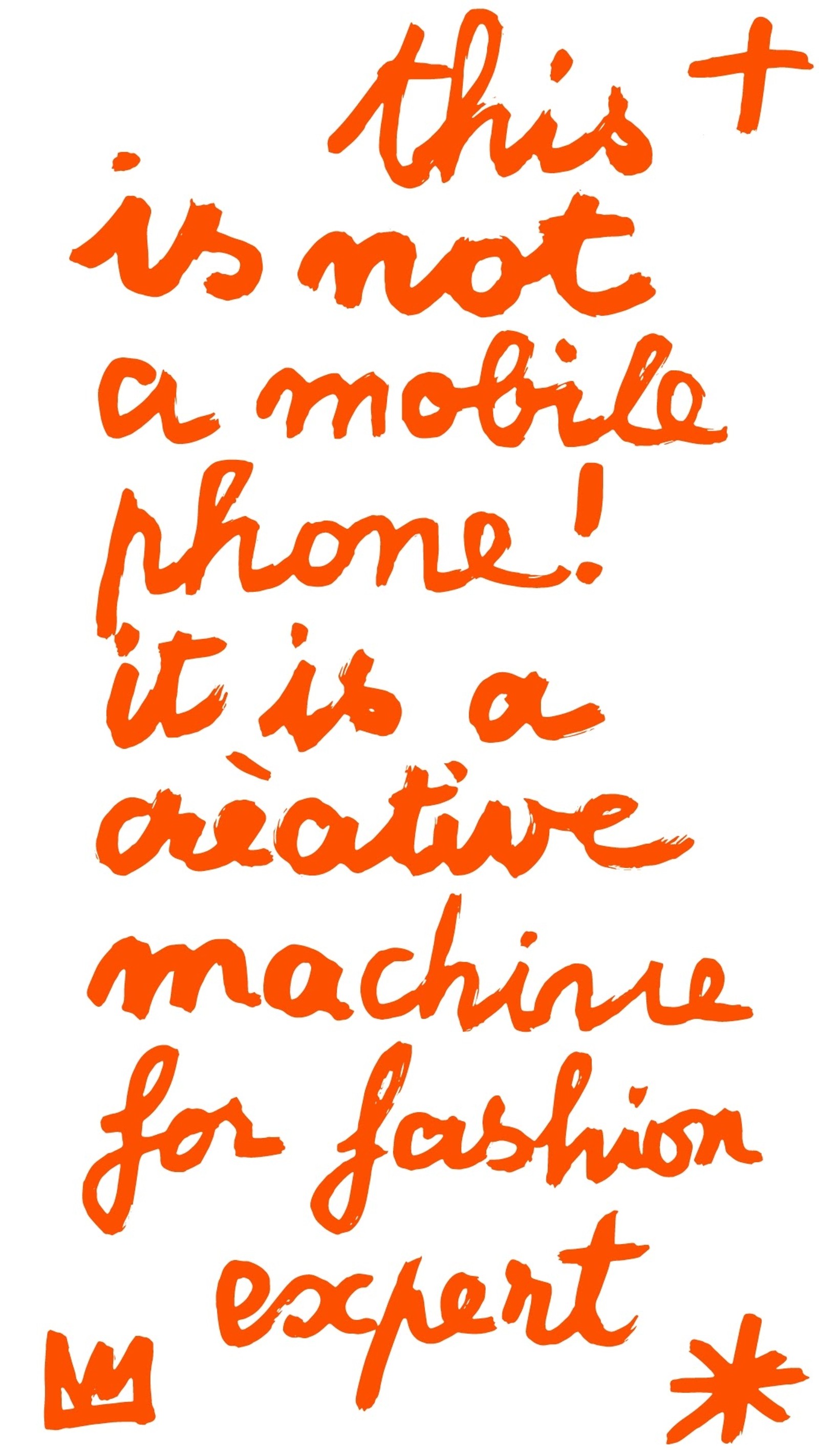 There is a picture of a quote written in orange on a white background (oneplus 5, orange, calligraphy, handwriting, text)