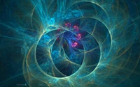 Electric Blue Fractal Vortex: A Cosmic Journey Through Space