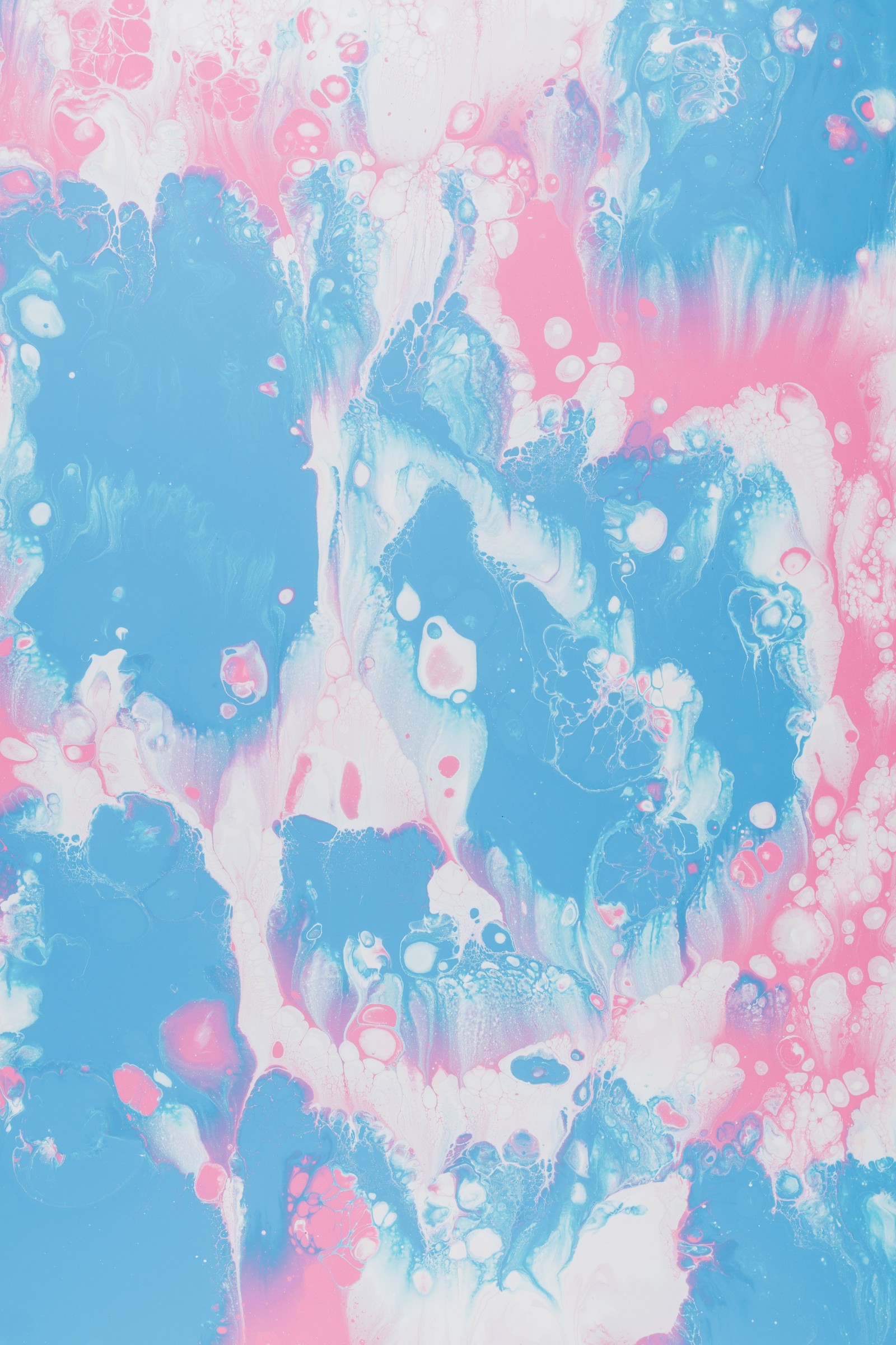 There is a painting of a bunch of bears in a field (blue, pink, pattern, design, visual arts)