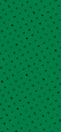 Geometric Patterns on a Rich Green Background