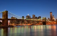 brooklyn bridge, manhattan bridge, city, cityscape, skyline wallpaper