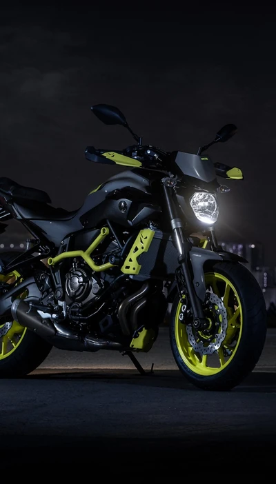 Yamaha Motorcycle: Striking Design in Bold Yellow and Black