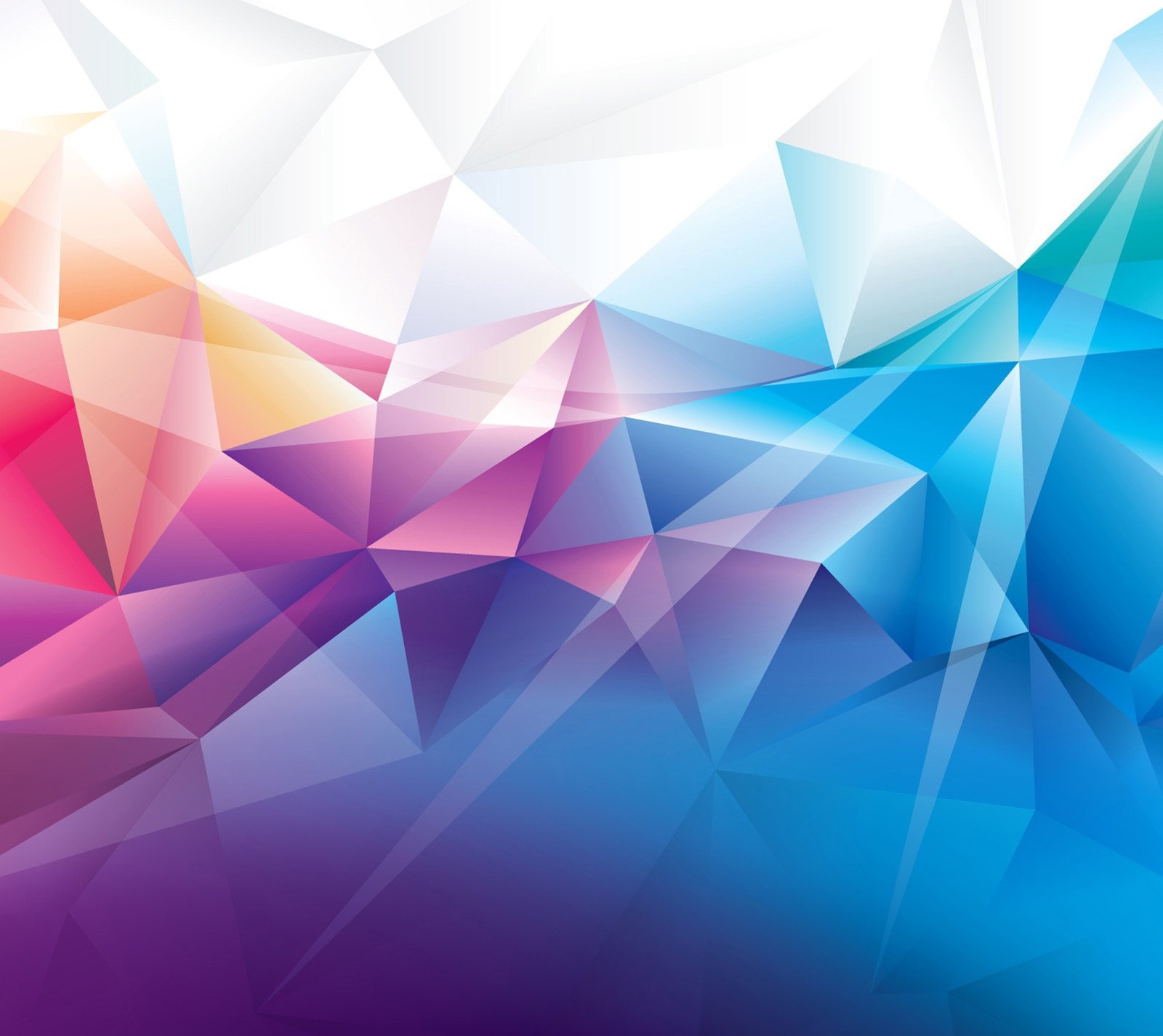 A close up of a colorful abstract background with triangles (colorful, colorful polygons, geometric, polygons, vector)