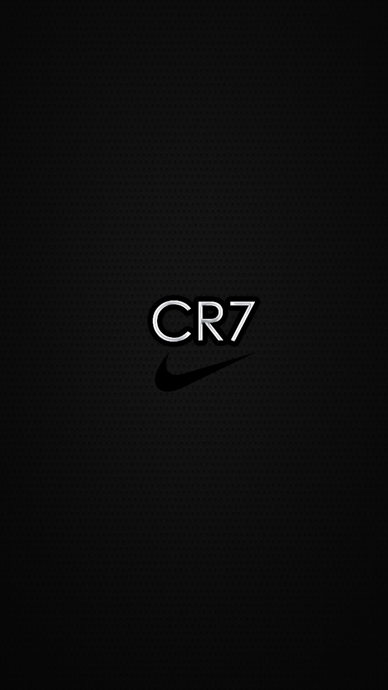 Черный фон с надписью cr7 (cr7, nike)