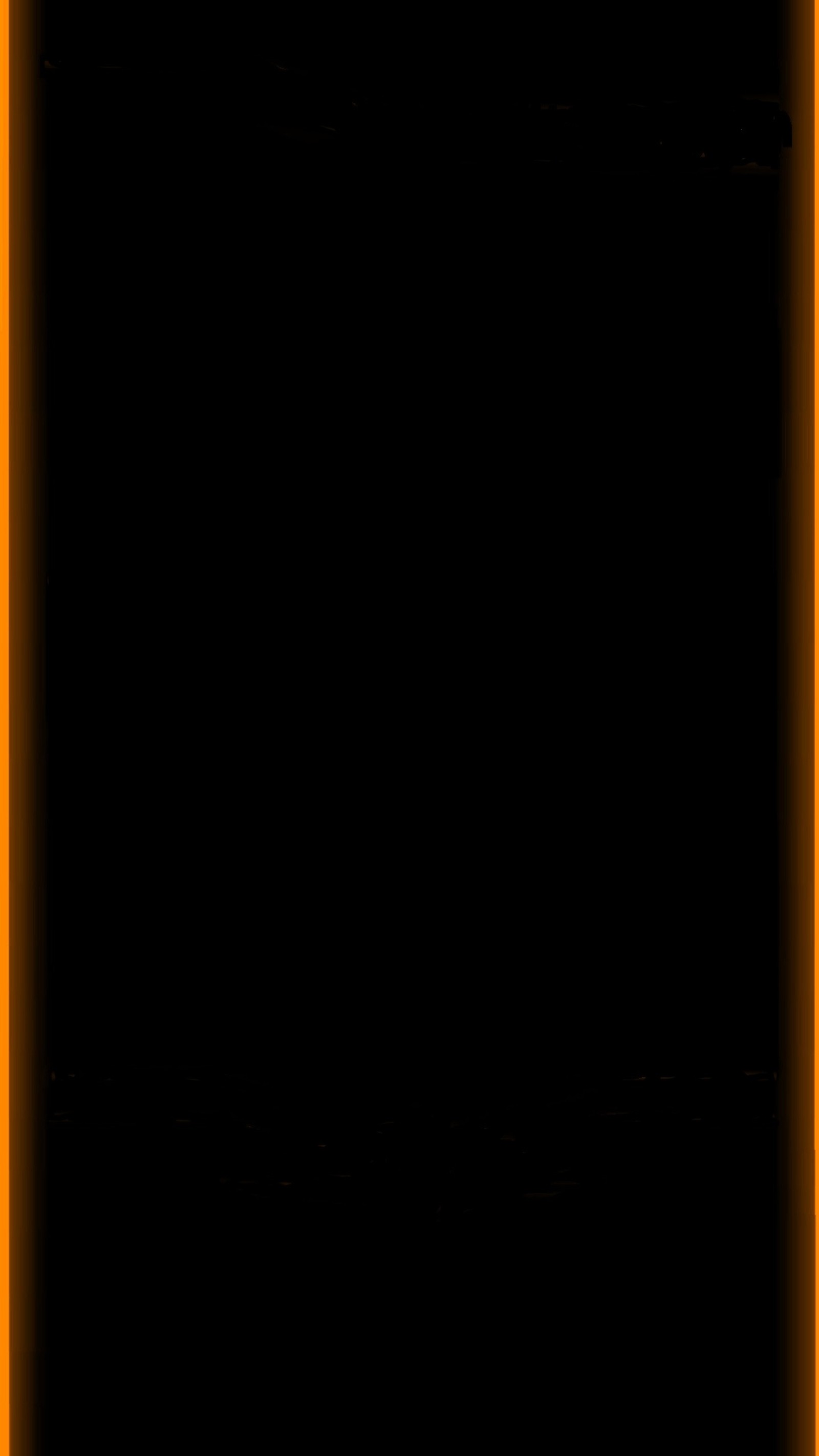 Hay un fondo negro con un marco amarillo (naranja, s7 edge)