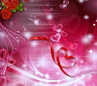 hearts, love, pink, rose wallpaper