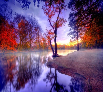 autumn view, landscape, nature