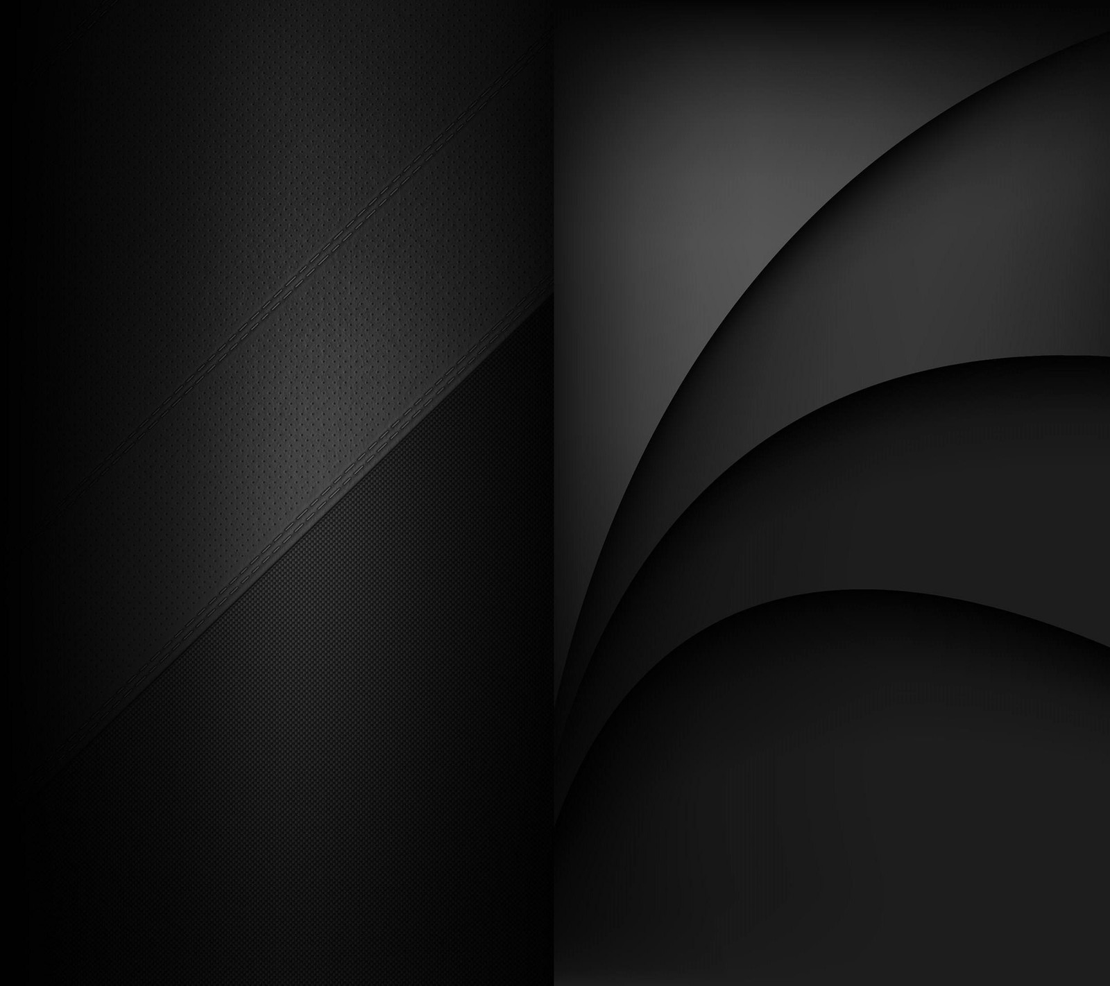 Black and white abstract background with curved shapes (black, leather)