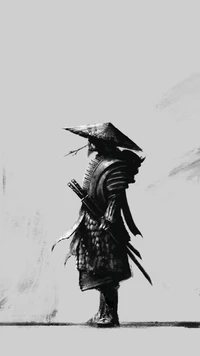 Samurai Warrior in Silent Vigil