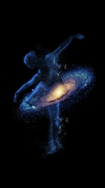 bailarina, ballet, galaxia, espacio, estrellas