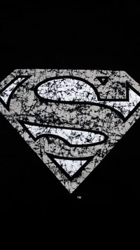 Stylized Superman Logo on Black Background