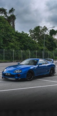 Boosted Blue Supra: Power Meets Style