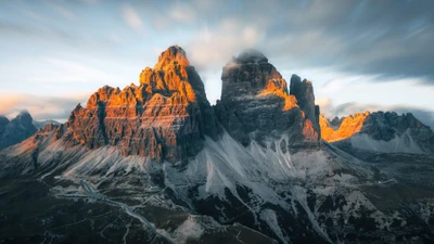 гора, горы, пейзаж, тре чиме ди лаваредо, tre cime di lavaredo