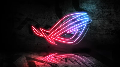 Logo ROG de neón: Iluminando el espíritu del juego