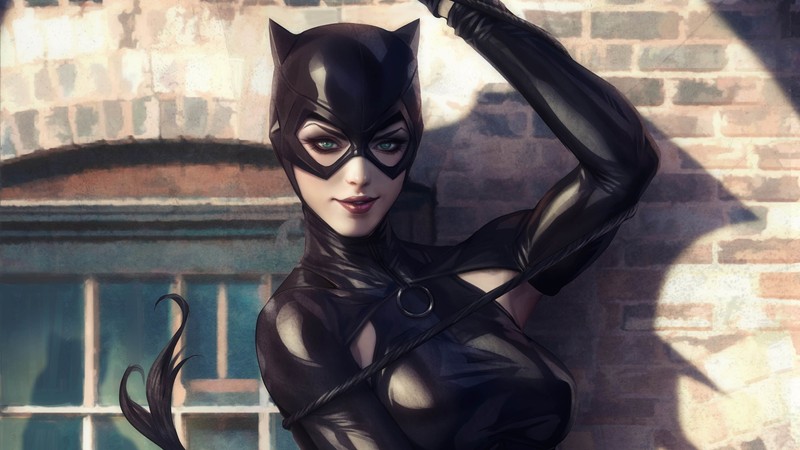 Бэтмен и кошка на - арт - фабрике (женщина кошка, catwoman, dc comics, комиксы)