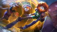 Ivern's Dynamic Slam Dunk: League of Legends Splash Art