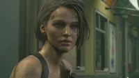 Jill Valentine in a tense moment from Resident Evil 3 Remake