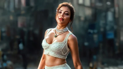 Kajal Aggarwal en tenue élégant : portrait époustouflant en 4K d'une actrice indienne