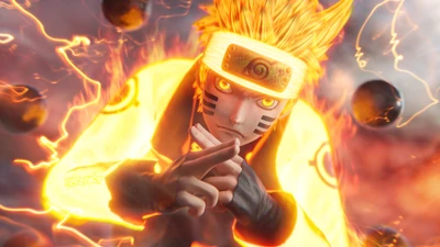 naruto uzumaki, renderização 3d, rikudo sennin modo, seis caminhos modo sábio, six paths sage mode