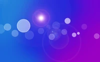 Sphère de gradient abstrait : cercles de lumière violette et bleue