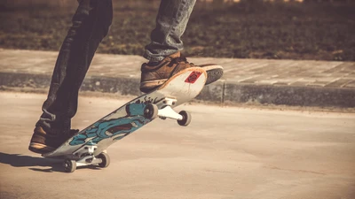 Skateboarder performing a trick at a skatepark.